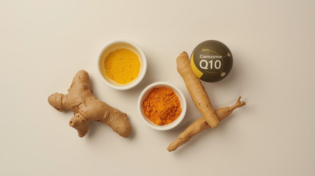 Curcuma, zenzero e coenzima Q10: integratori naturali 1 Zenzero,curcuma,coenzimaQ10 immagini esemplificative